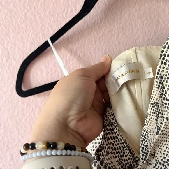 Zimmermann Monochrome Snake Print Mini Dress - Picture 15 of 16